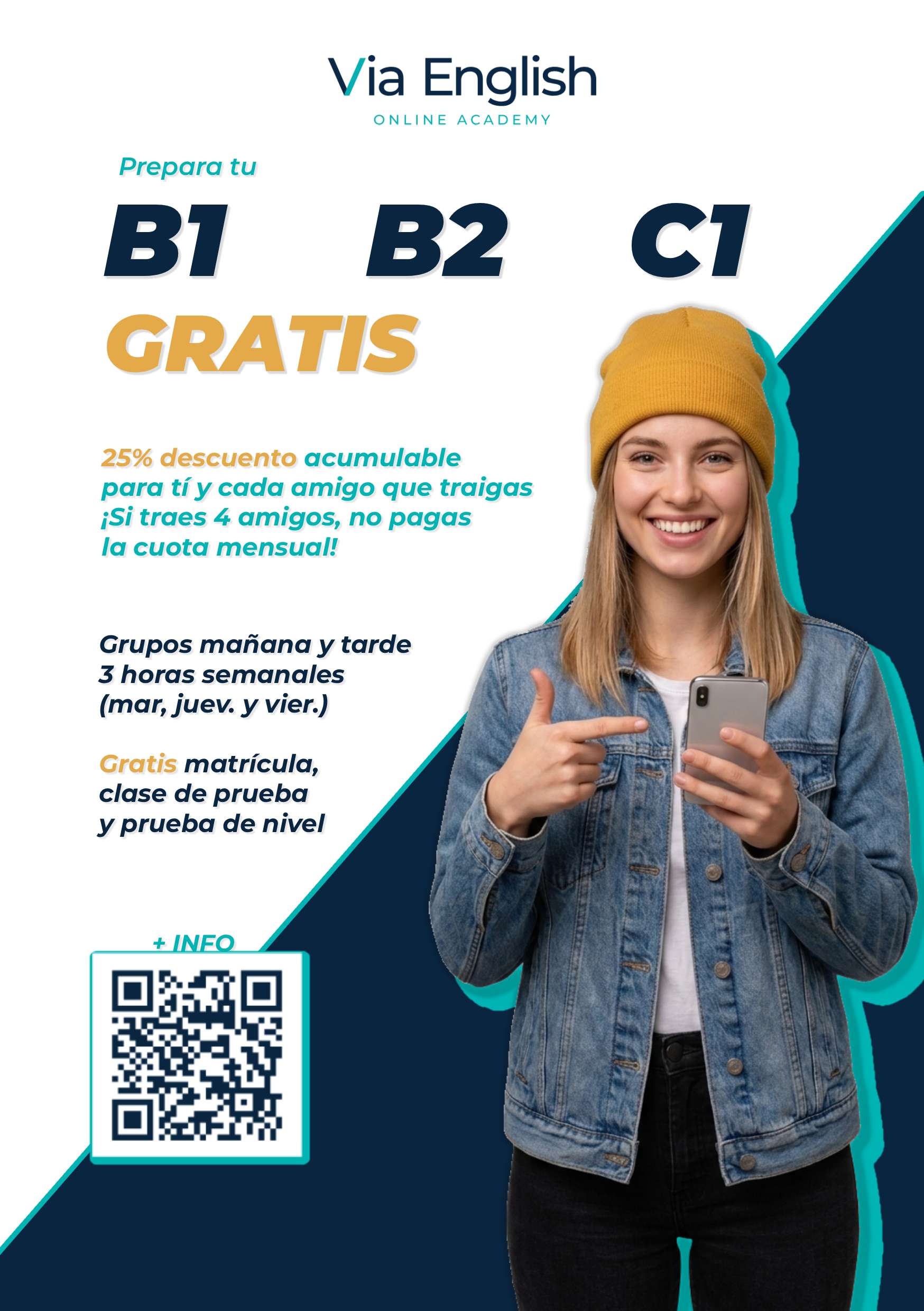 Prepara tu B1, B2 y C1 Gratis en Via English